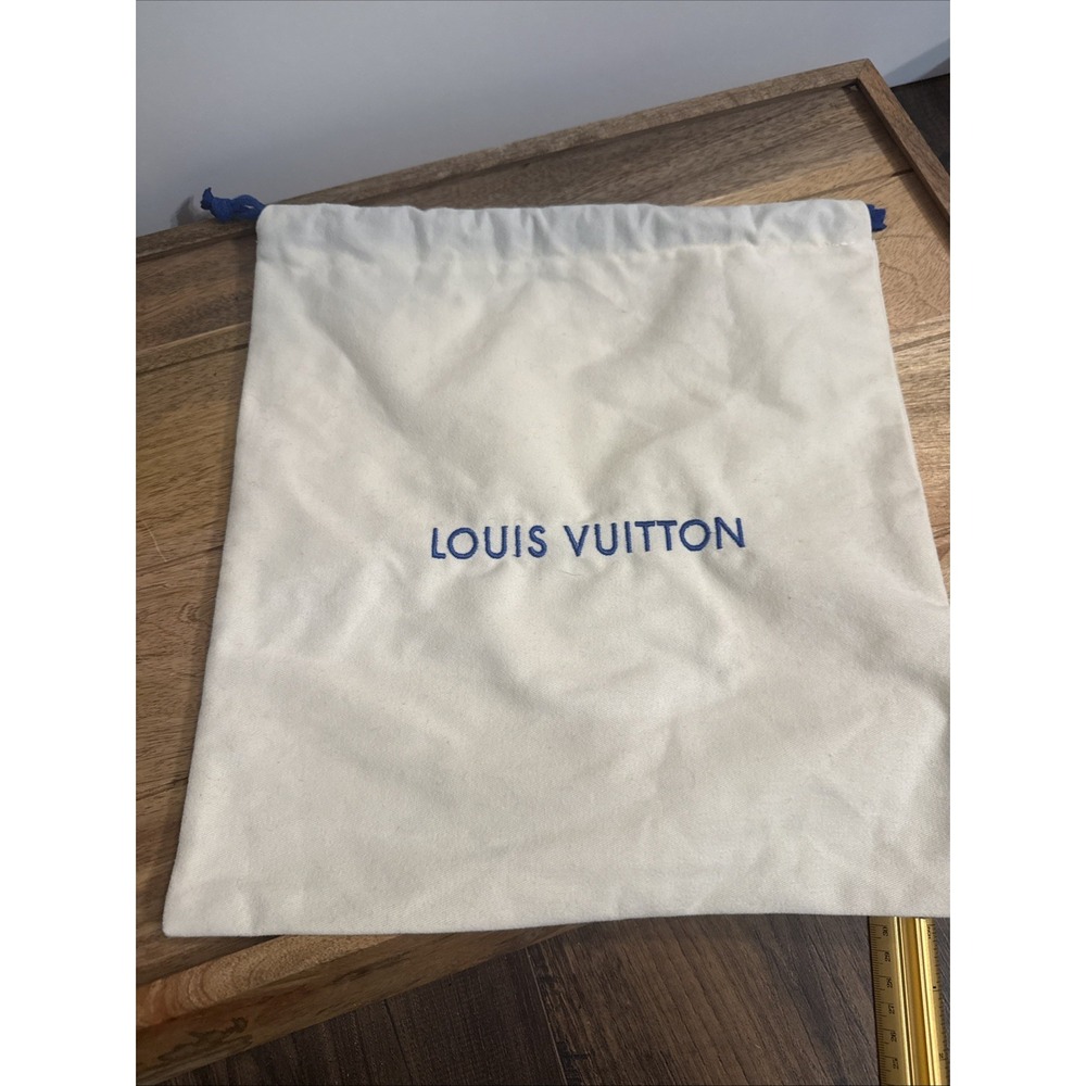 Louis Vuitton Dust Bag 13" X 12.25 Blue Drawstrings
